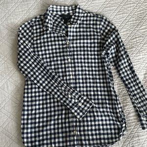 J. Crew Navy Gingham Button up shirt